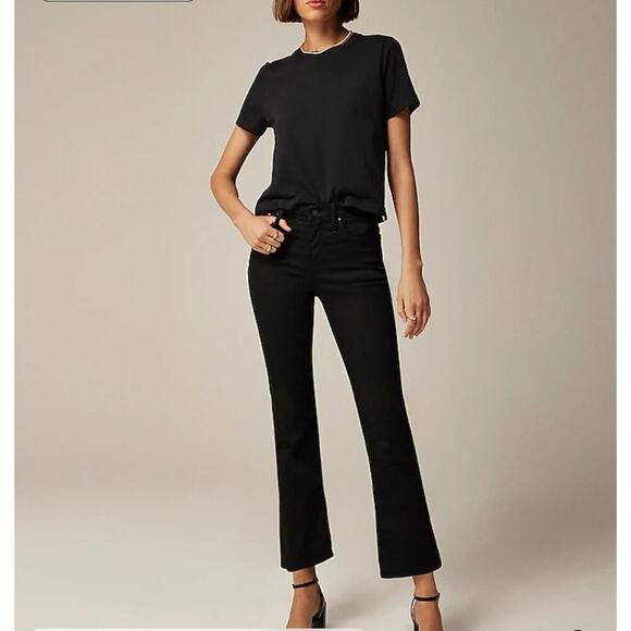 J. Crew Mid-rise kickout jean black size 35 - Picture 1 of 5